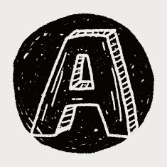 letter a doodle N6
