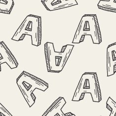 letter a doodle N7