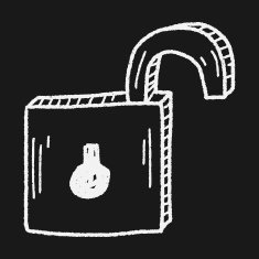 lock doodle drawing N11