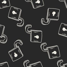 lock doodle drawing N19