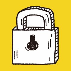 lock doodle drawing N20
