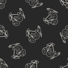 Lotus leaf doodle seamless pattern background N2