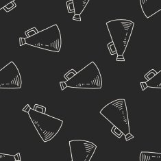 loudspeaker doodle seamless pattern background