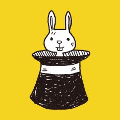 magic rabbit doodle drawing N12