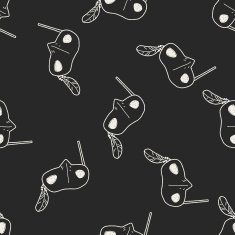 Masquerade Mask doodle seamless pattern background