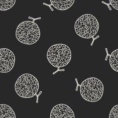 melon doodle seamless pattern background N2