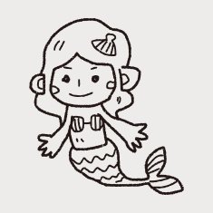 Mermaid doodle N8