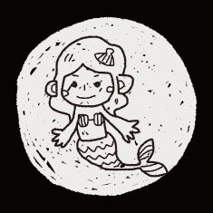 Mermaid doodle N10