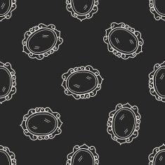mirror doodle seamless pattern background N4