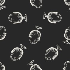 mirror doodle seamless pattern background N5