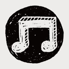music note doodle drawing N28