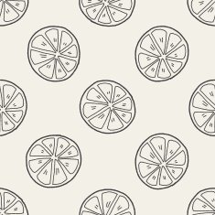 orange doodle seamless pattern background
