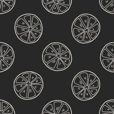 orange doodle seamless pattern background N3