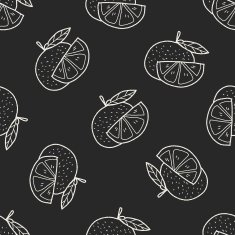 orange doodle seamless pattern background N4