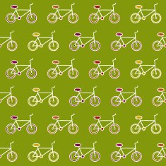 Seamless background with hand drawn bikes