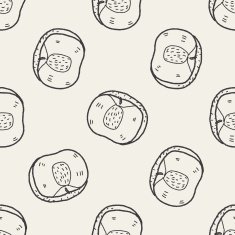 peach doodle seamless pattern background N2