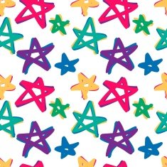 seamless stars pattern in retro color