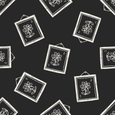 photo frame Doodle seamless pattern background N2