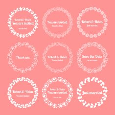 Floral wedding wreaths
