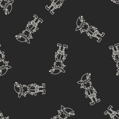 pinocchio doodle seamless pattern background