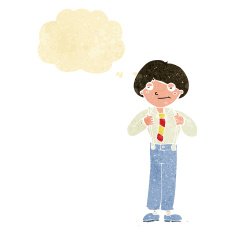 cartoon man wearing braces with thought bubble N2
