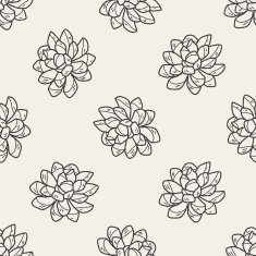 plant doodle seamless pattern background N6