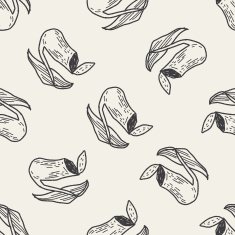 plant doodle seamless pattern background N8
