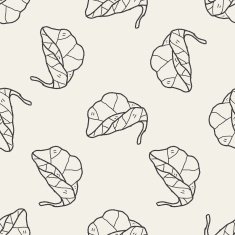 plant doodle seamless pattern background N9