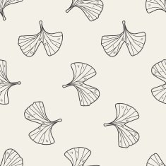 plant doodle seamless pattern background N11
