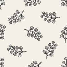 plant doodle seamless pattern background N12