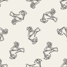 plant doodle seamless pattern background N13