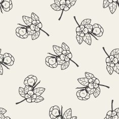 plant doodle seamless pattern background N15