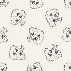 plant doodle seamless pattern background N28
