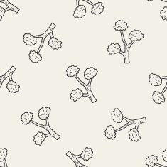 plant doodle seamless pattern background N30