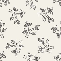 plant doodle seamless pattern background N35
