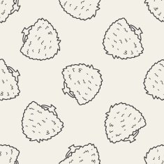 plant doodle seamless pattern background N36