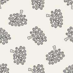plant doodle seamless pattern background N37