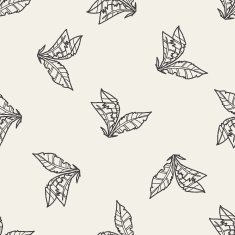 plant doodle seamless pattern background N39