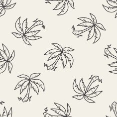 plant doodle seamless pattern background N41