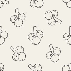 plant doodle seamless pattern background N43