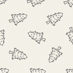 plant doodle seamless pattern background N44