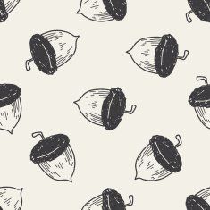 plant doodle seamless pattern background N46