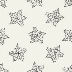 plant doodle seamless pattern background N48