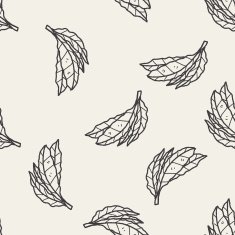 plant doodle seamless pattern background N49