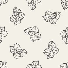 plant doodle seamless pattern background N51