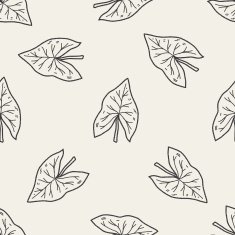 plant doodle seamless pattern background N55