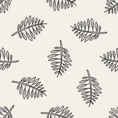 plant doodle seamless pattern background N56