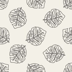 plant doodle seamless pattern background N57