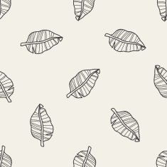 plant doodle seamless pattern background N58