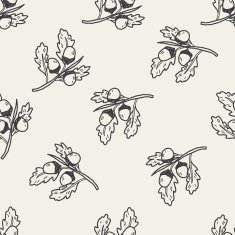 plant doodle seamless pattern background N62